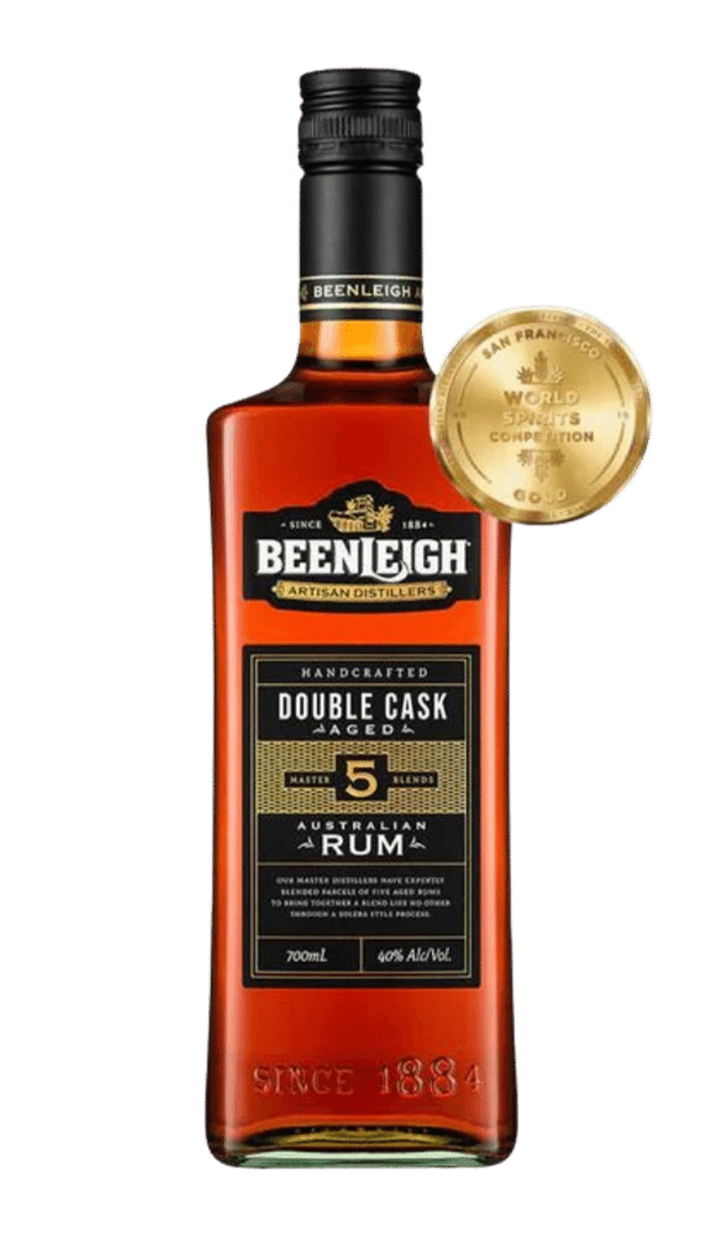 Find out more or buy Beenleigh Artisan Distillers Double Cask Rum 700mL available at Wine Sellers Direct's best prices.