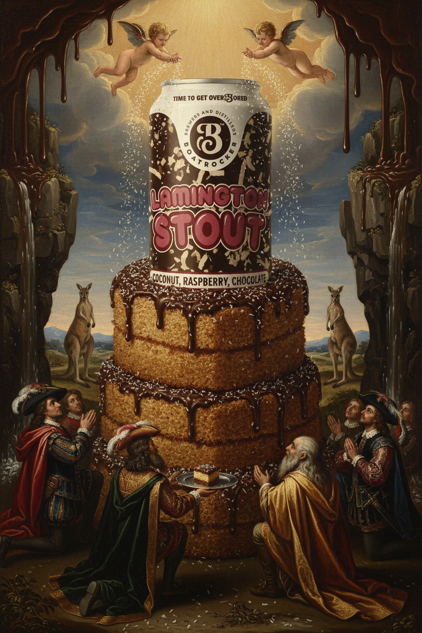Find out more or buy Boatrocker Lamington Stout 375mL online at Wine Sellers Direct.