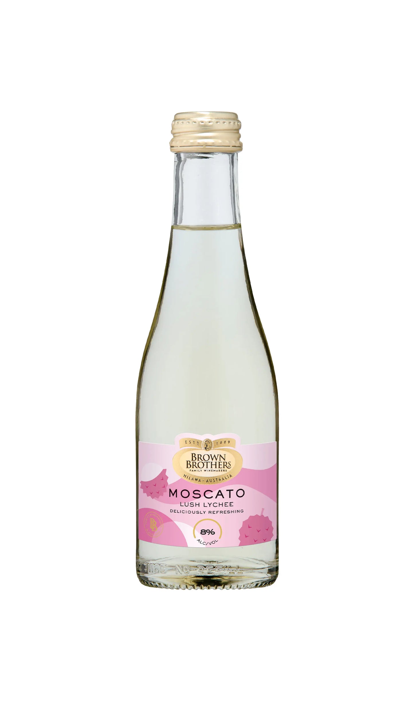 Brown Brothers Moscato Lush Lychee NV 200mL Piccolo bottle.