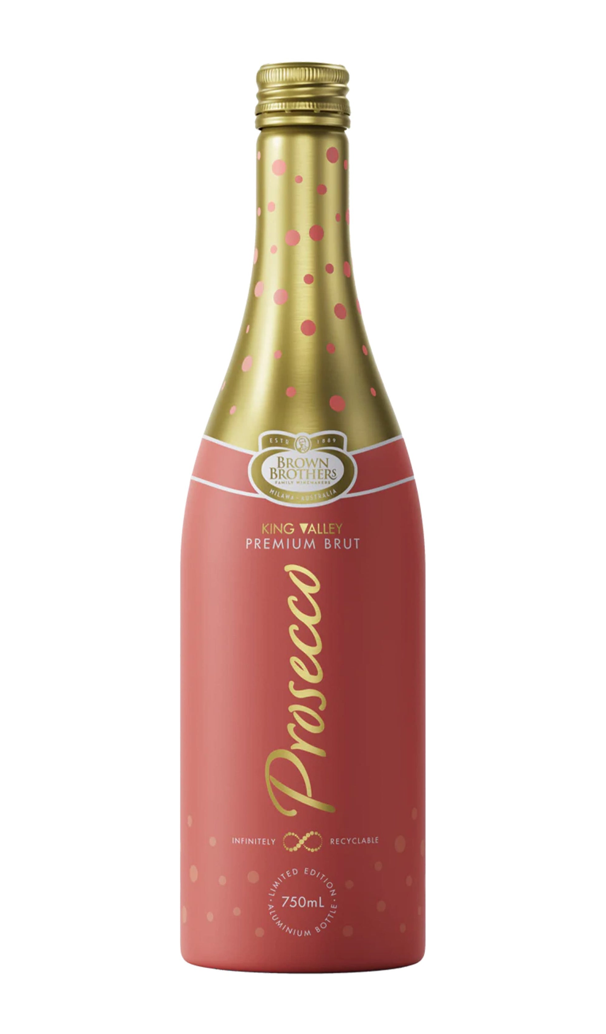 Buy Brown Brothers Prosecco Limited Edition Aluminium Bottle 750mL available at Wine Sellers Direct's best prices.
