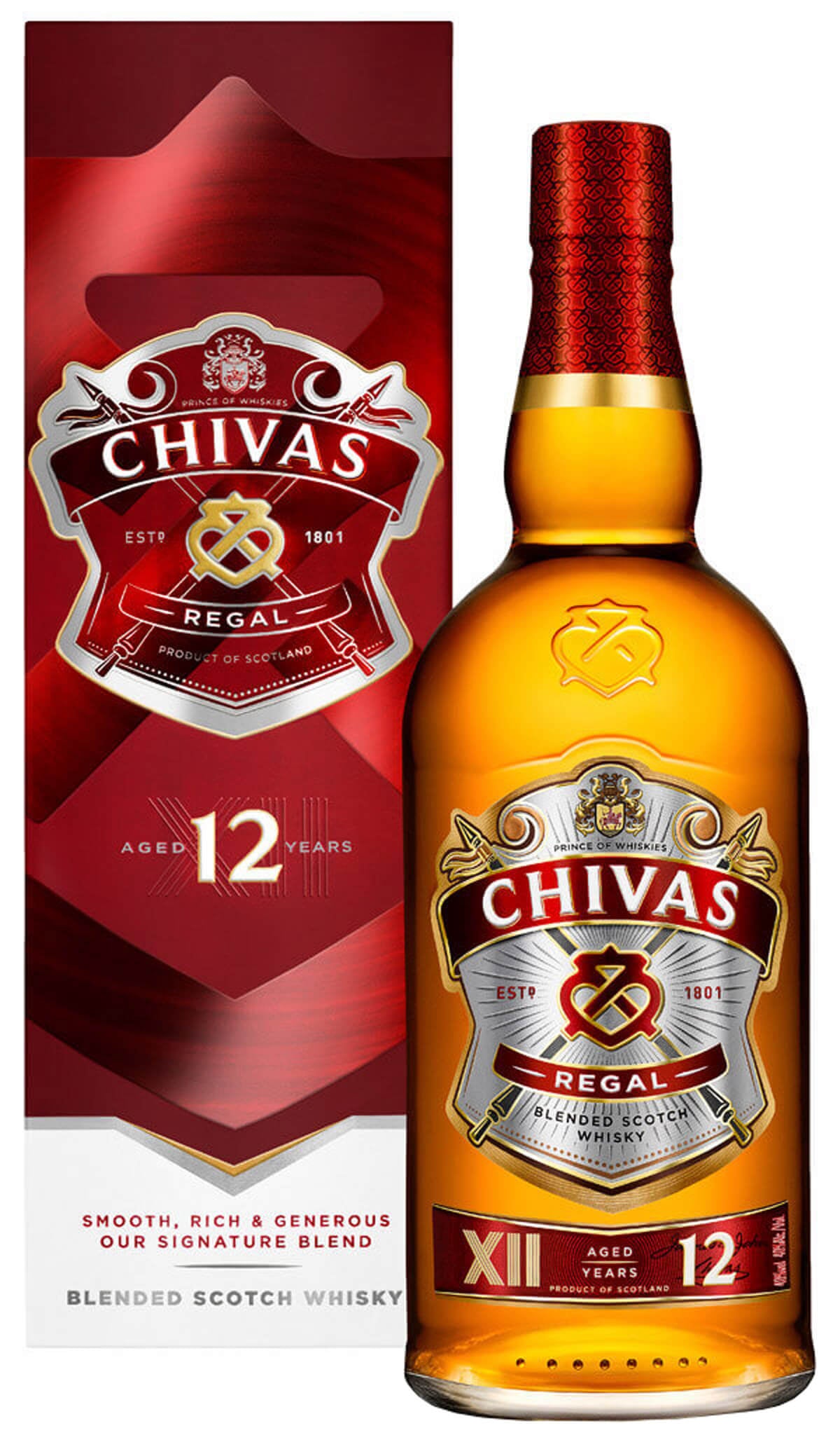 Buy Chivas Regal 12 Year Old Scotch Whisky 750ml online at Wine Sellers Direct's best prices.