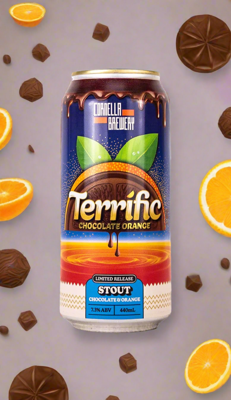 Find out more or buy Cornella Terrific Choc Orange Stout 440ml online at Wine Sellers Direct - Australia’s independent liquor specialists.