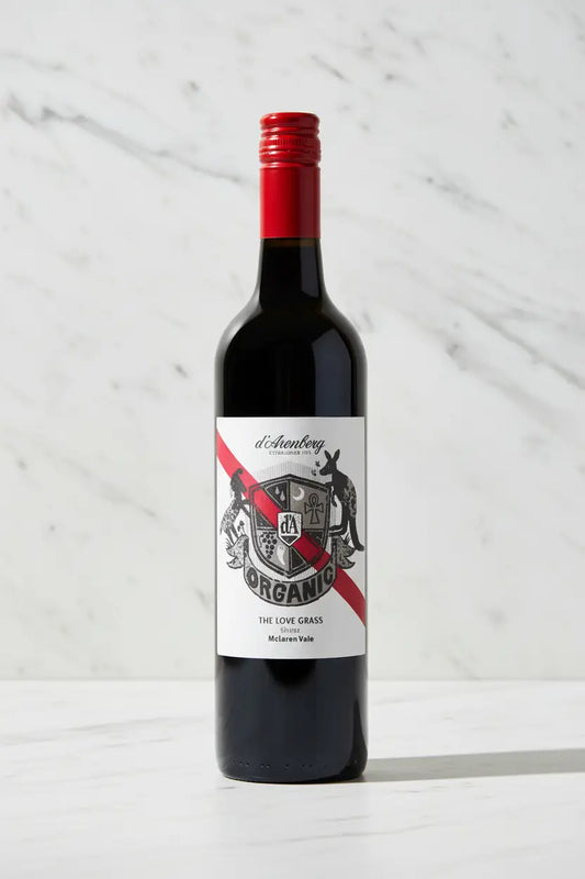 Buy d’Arenberg The Love Grass Organic Shiraz 2021 (McLaren Vale) online at Wine Sellers Direct.