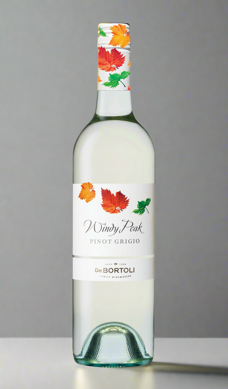 Light straw with a green edge, the 2024 De Bortoli Windy Peak Pinot Grigio has bright fruit aromatics of pear and citrus, hints of spice, perfume and musk. Lively palate, gently textural, soft acidity, creamy finish.