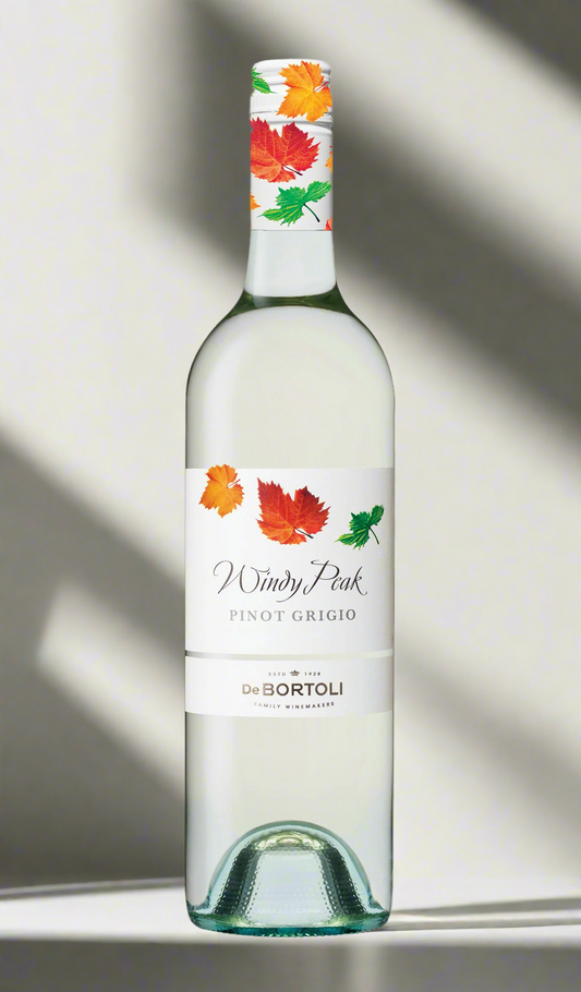 Light straw with a green edge, the 2024 De Bortoli Windy Peak Pinot Grigio has bright fruit aromatics of pear and citrus, hints of spice, perfume and musk. Lively palate, gently textural, soft acidity, creamy finish.