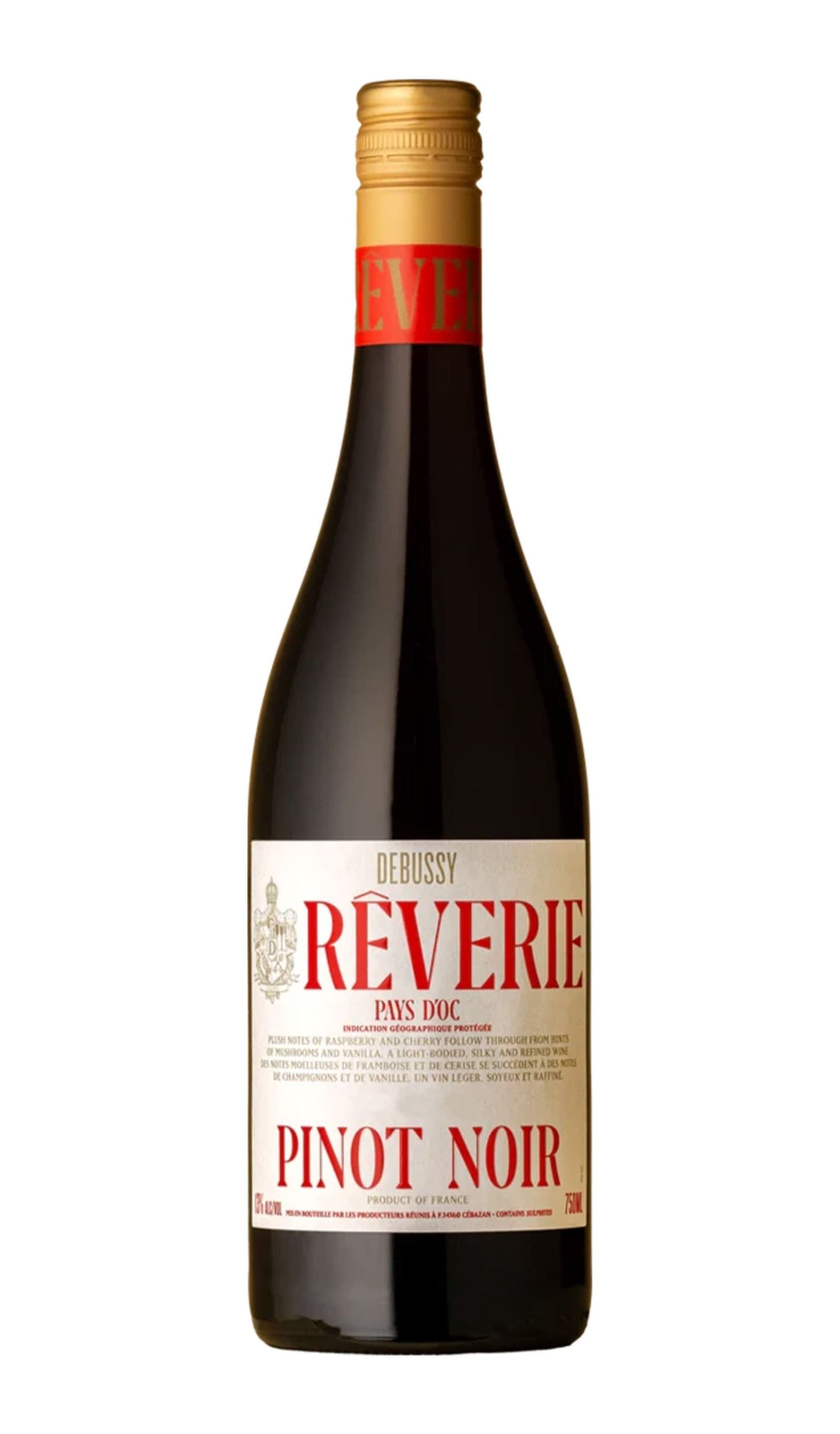 Find out more or buy Debussy Rêverie Pinot Noir 2023 (France) available at Wine Sellers Direct's best prices.