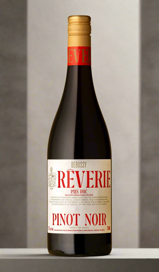 Find out more or buy Debussy Rêverie Pinot Noir 2023 (France) available at Wine Sellers Direct's best prices.