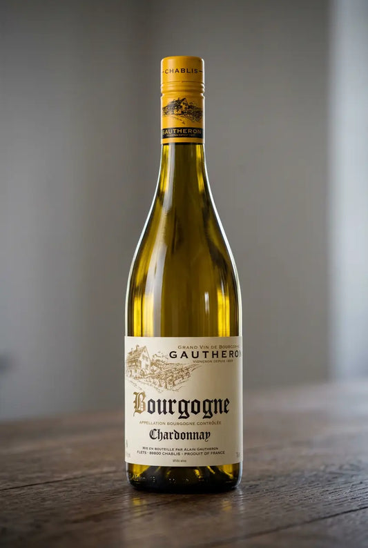 Domaine Cyril Gautheron Bourgogne Blanc Chardonnay 2024 French white wine bottle from Burgundy, France