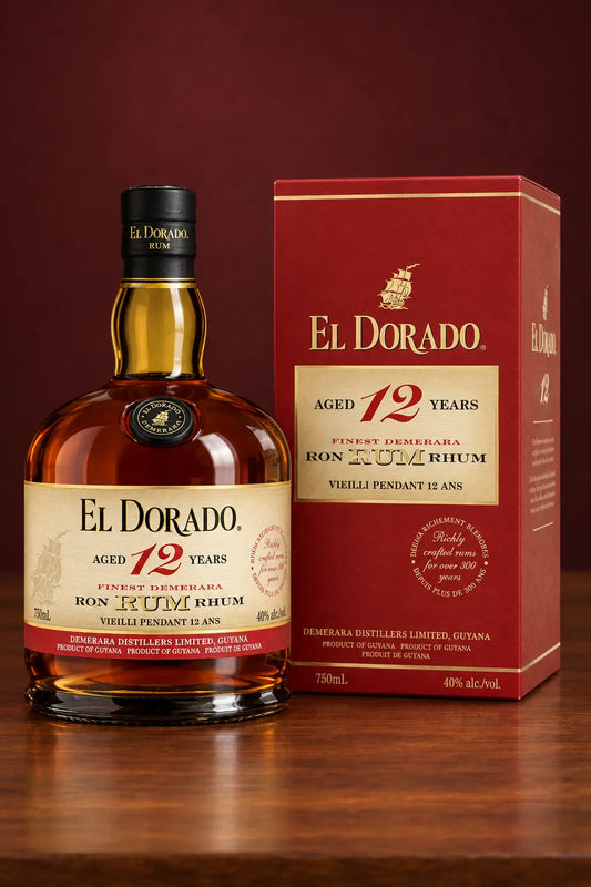 El Dorado Aged 12 Years Rum 700mL bottle of aged premium rum from Guyana