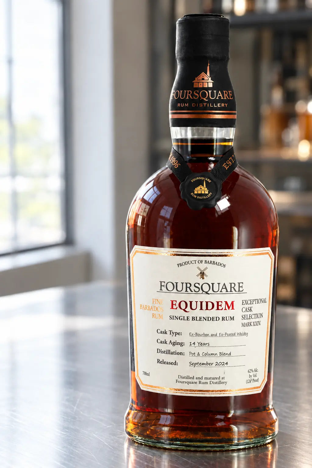 Foursquare Equidem Exceptional Cask Selection Mark XXVII 14 Year Old Rum 700mL bottle of rum from Barbados