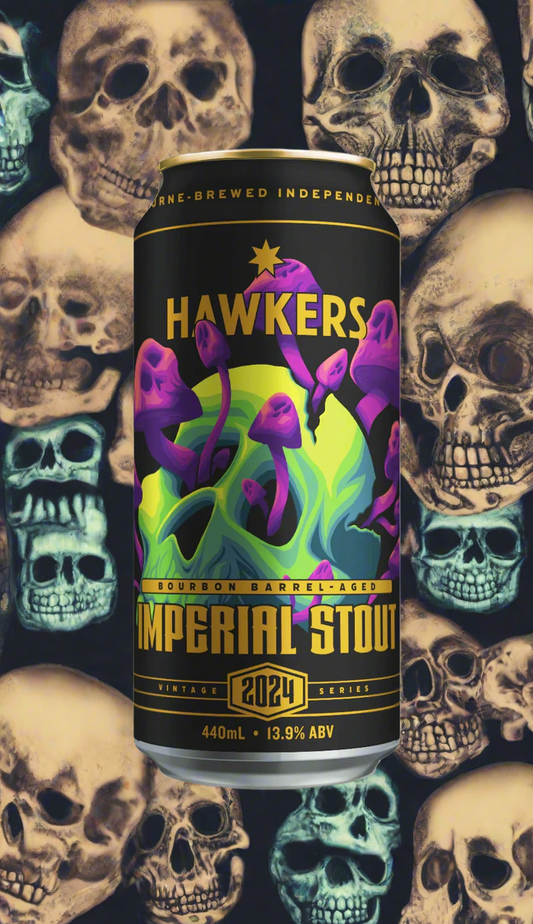 Find out more or buy Hawkers BBA Imperial Stout 2024 440ml online at Wine Sellers Direct - Australia’s independent liquor specialists.