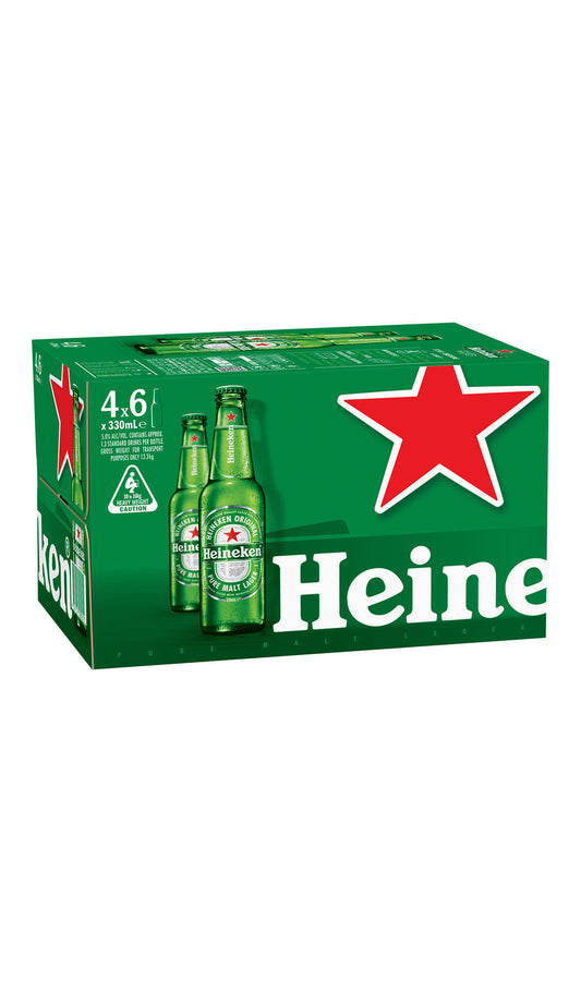 Find out more, explore the range and purchase Heineken Original Lager 24x330mL bottle slab available online at Wine Sellers Direct - Australia's independent liquor specialists.