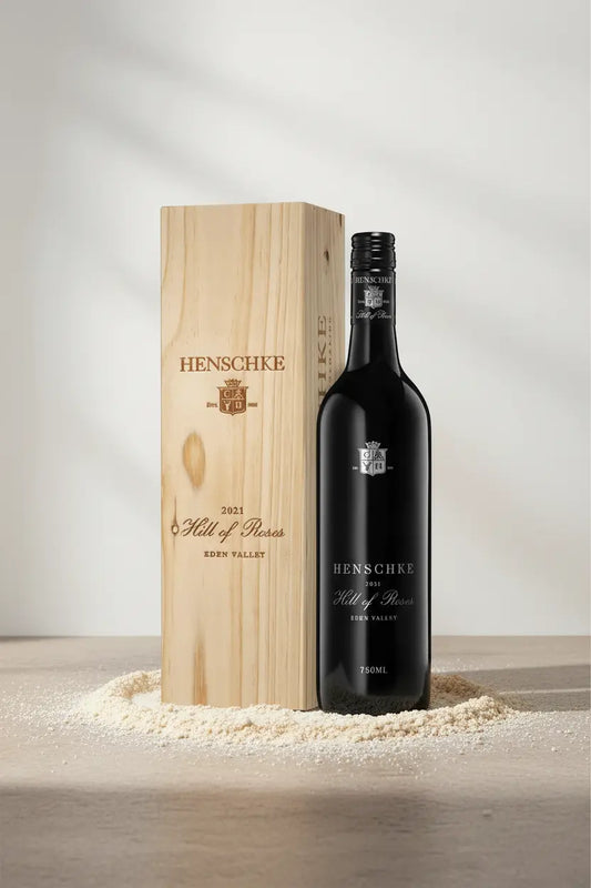 Buy Henschke Hill Of Roses Shiraz 2021 Wooden Gift Box 750mL available at Wine Sellers Direct's best prices.