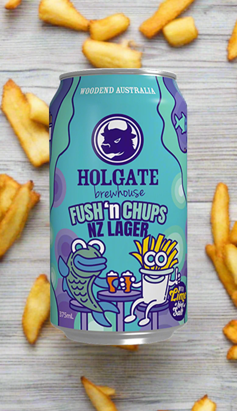 Find out more or buy Holgate Fush N Chups NZ Lager 375mL online at Wine Sellers Direct - Australia’s independent liquor specialists.