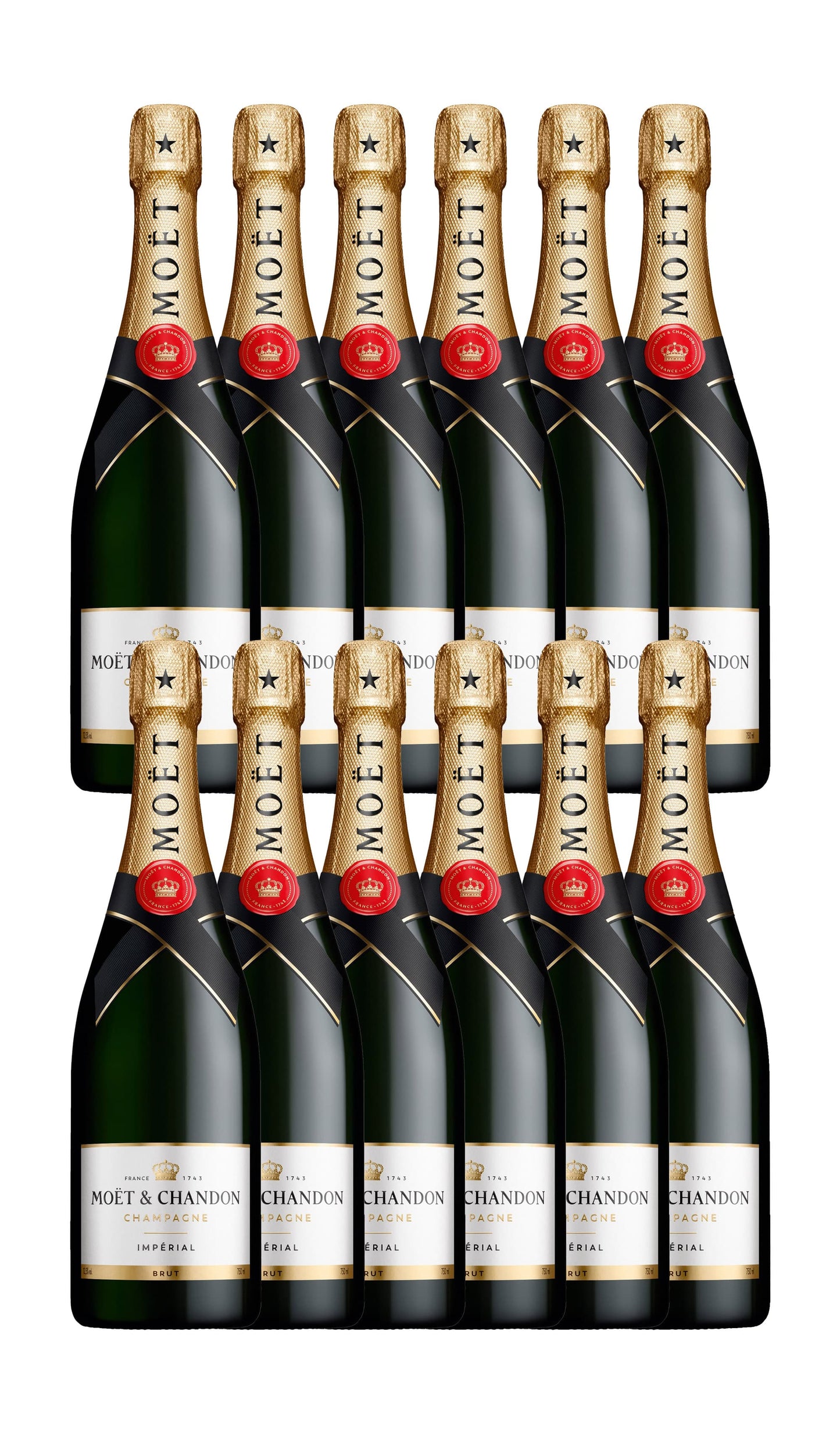 Buy Moët & Chandon Impérial Brut NV Straight Dozen 750mL (Champagne) at Wine Sellers Direct's best prices.