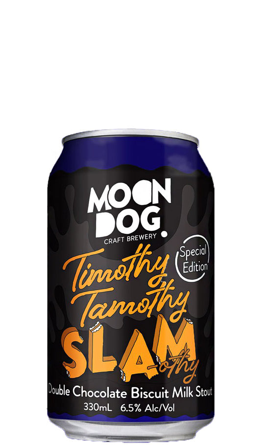 Find out more or buy Moon Dog Timothy Tamothy Slamothy Double Chocolate Biscuit Milk Stout 330ml available online at Wine Sellers Direct - Australia's independent liquor specialists.
