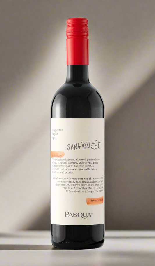Find out more or buy Pasqua Sangiovese Puglia 2024 (Italy) available Wine Sellers Direct's best prices - Australia's independent liquor specialists!