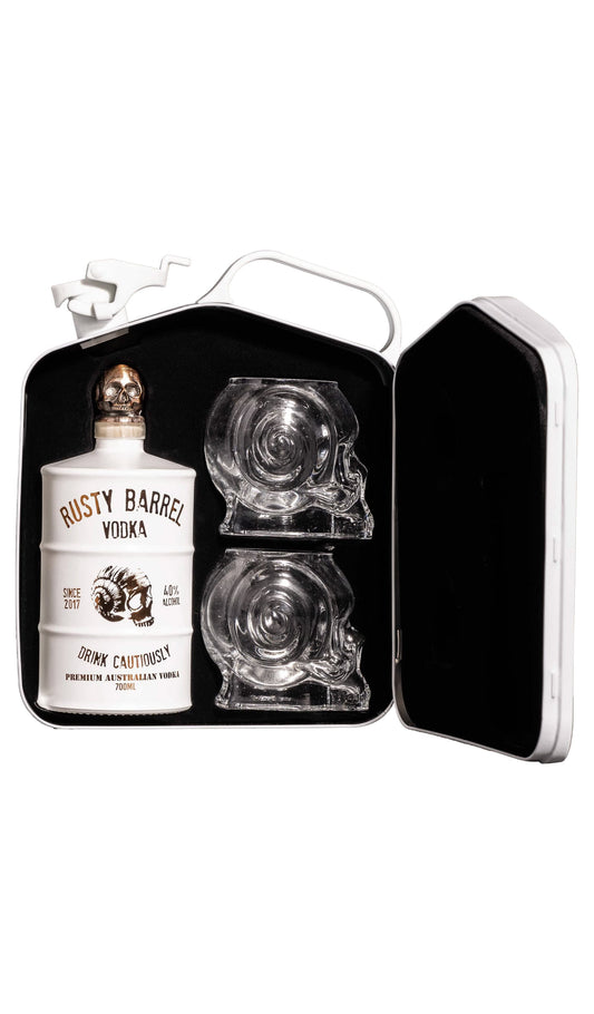 Buy Rusty Barrel Spirits Vodka White Jerry Can Gift Pack 700mL available at Wine Sellers Direct's best prices.