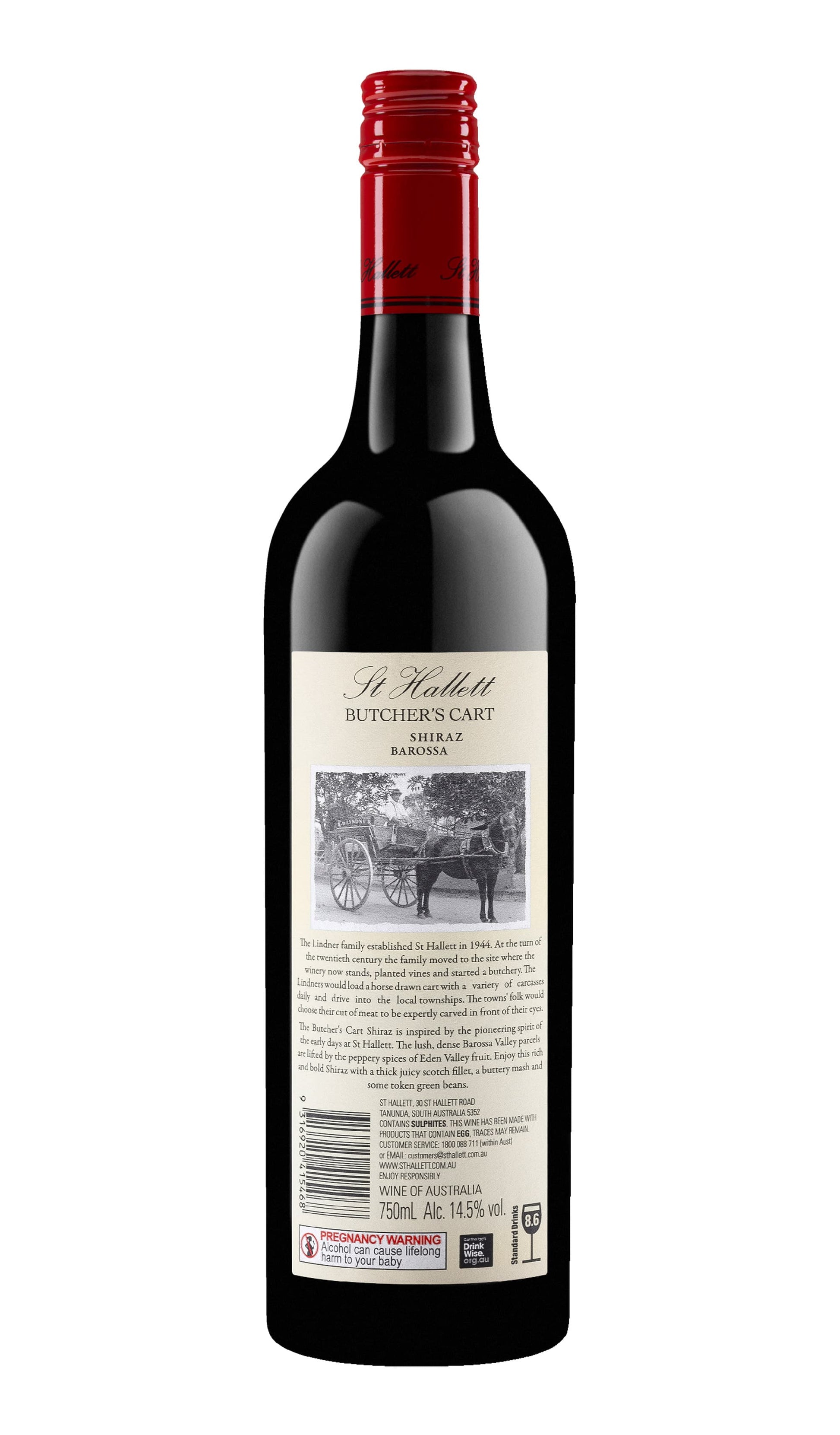 Find out more or buy St Hallett Butcher's Cart Shiraz 2023 online at Wine Sellers Direct's best prices - Australia’s independent liquor specialists.