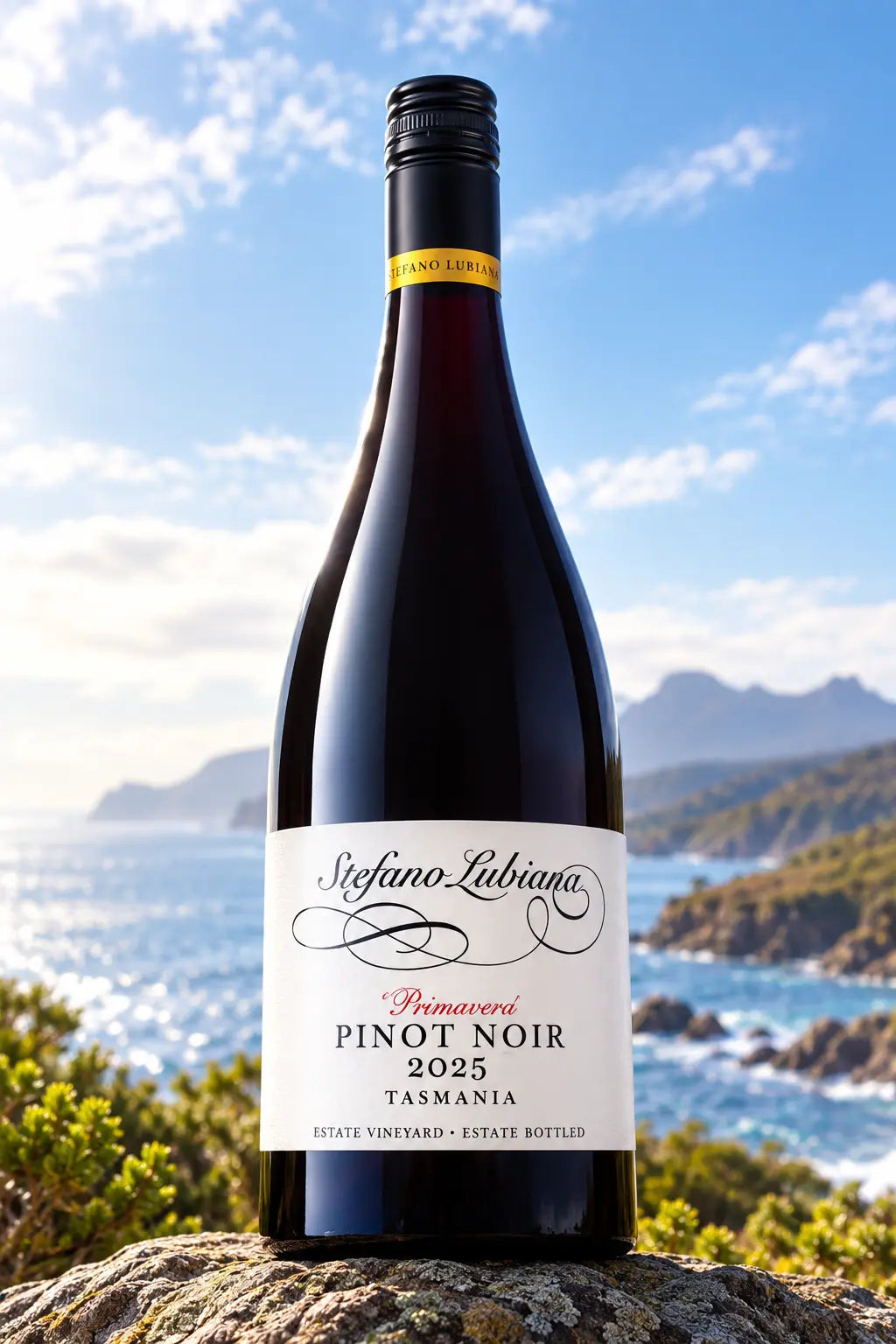 Stefano Lubiana Primavera Pinot Noir 2025 750mL bottle of red wine from Tasmania