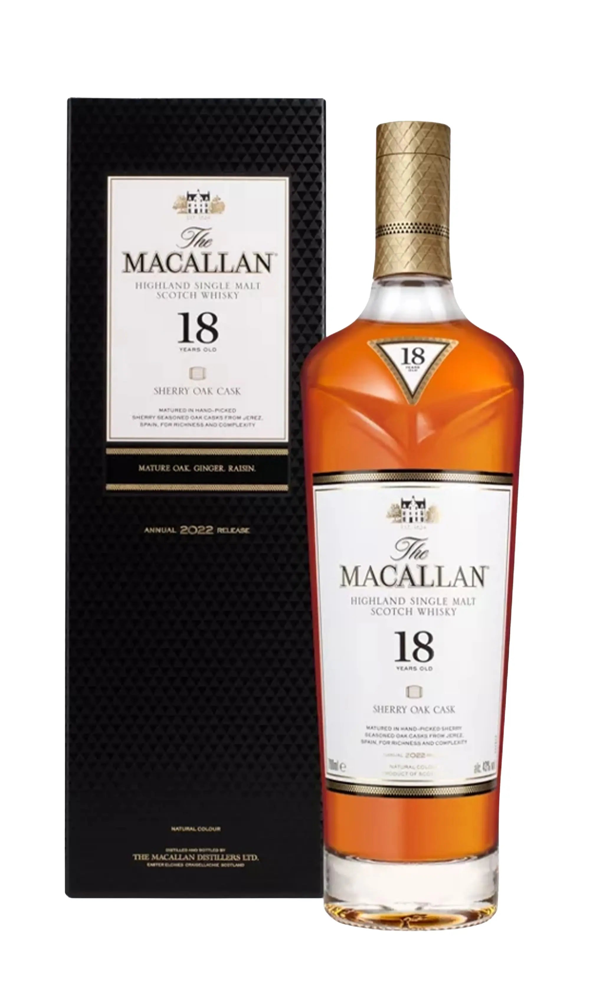 The Macallan 18 Years Old Sherry Oak 2本 The Macallan Sherry Oak 18 Year Old 2022 Release | WSD
