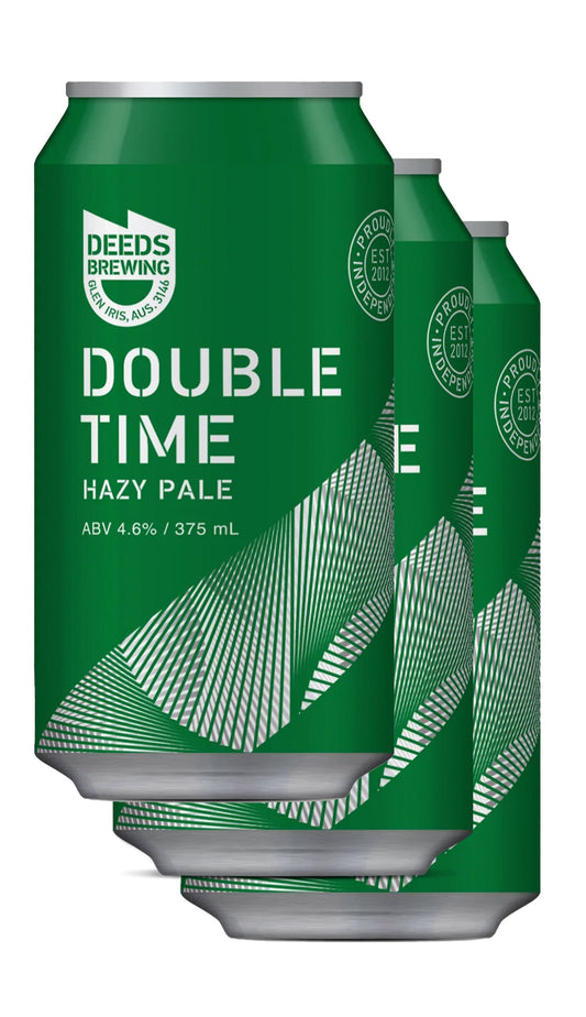 Find out more or buy Deeds Double Time DDH Hazy Pale Ale 375mL online at Wine Sellers Direct - Australia’s independent liquor specialists.