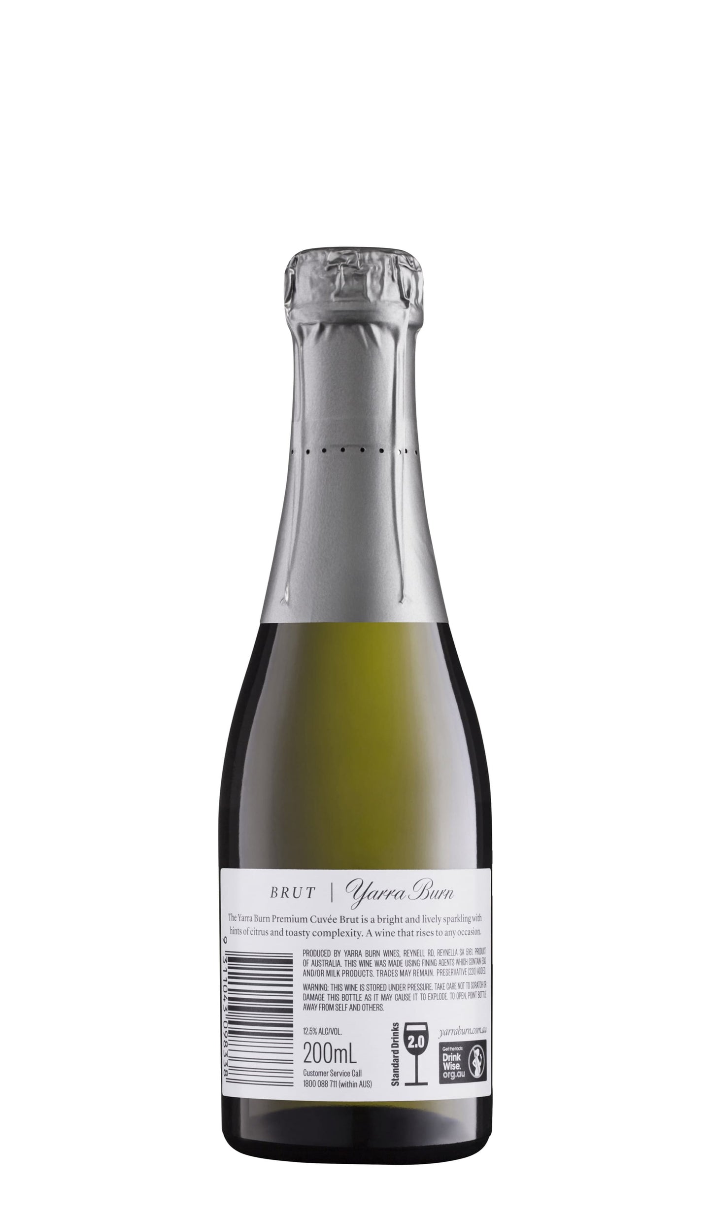 Find out more or buy Yarra Burn Premium Cuvée Brut NV Piccolo 200ml online at Wine Sellers Direct - Australia’s independent liquor specialists.