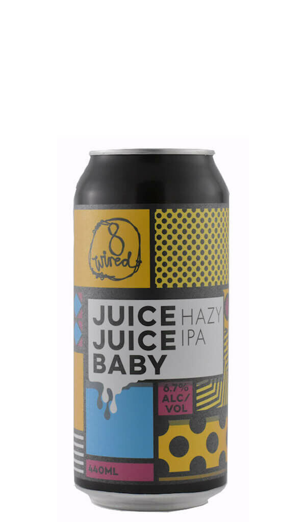 Find out more or buy 8 Wired Juice Juice Baby Hazy IPA 440ml online at Wine Sellers Direct.
