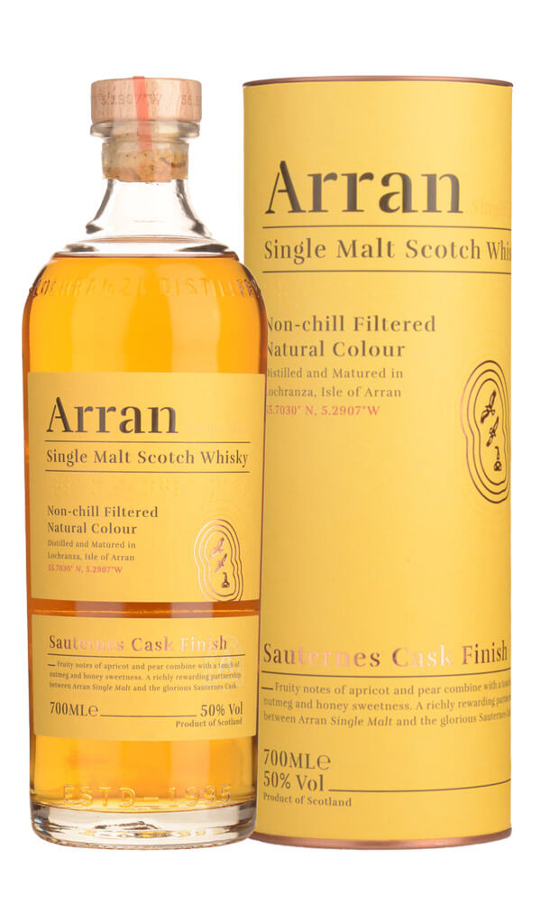 Find out more or purchase Arran Sauternes Cask Single Malt Scotch Whisky available online at Wine Sellers Direct - Australia's independent liquor specialists.