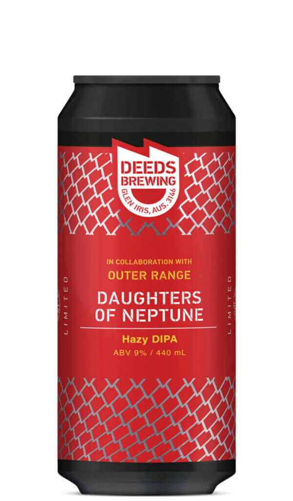 Find out more or buy Deeds Brewing Daughters Of Neptune Hazy DIPA 440ml online at Wine Sellers Direct - Australia’s independent liquor specialists.