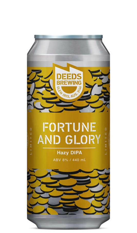 Find out more or buy Deeds Brewing Fortune And Glory Hazy DIPA 440ml online at Wine Sellers Direct - Australia’s independent liquor specialists.