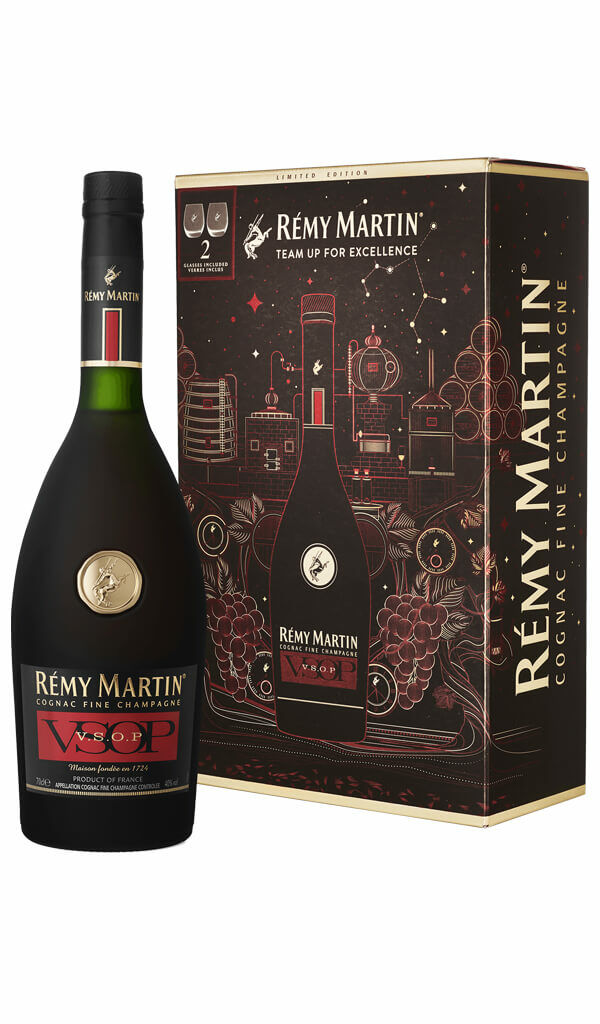 Find out more or buy Remy Martin VSOP Cognac 700ml & 2 Glass Gift Pack online at Wine Sellers Direct - Australia’s independent liquor specialists.