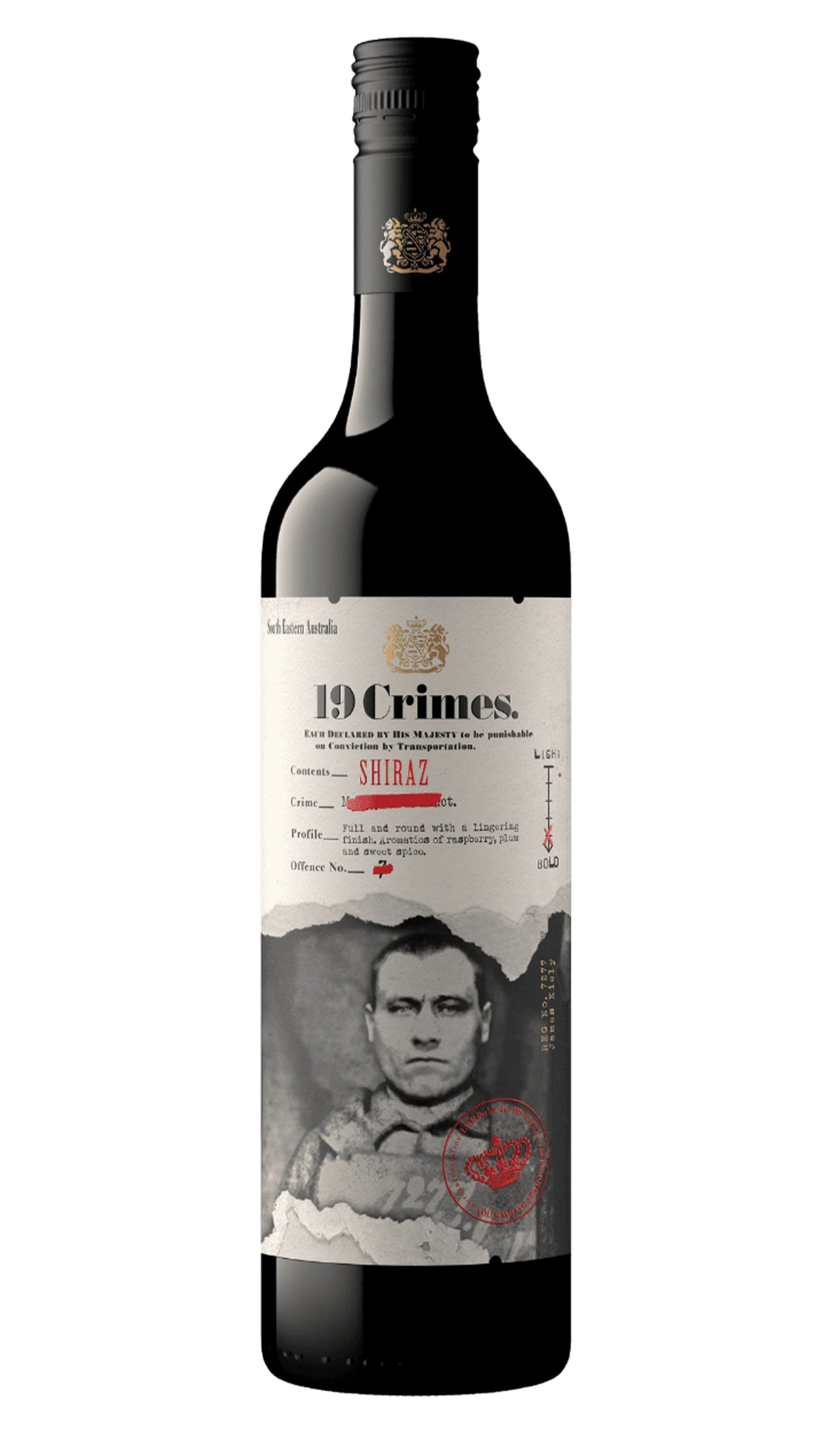 Buy 19 Crimes Shiraz NV 750mL available at Wine Sellers Directs best prices.