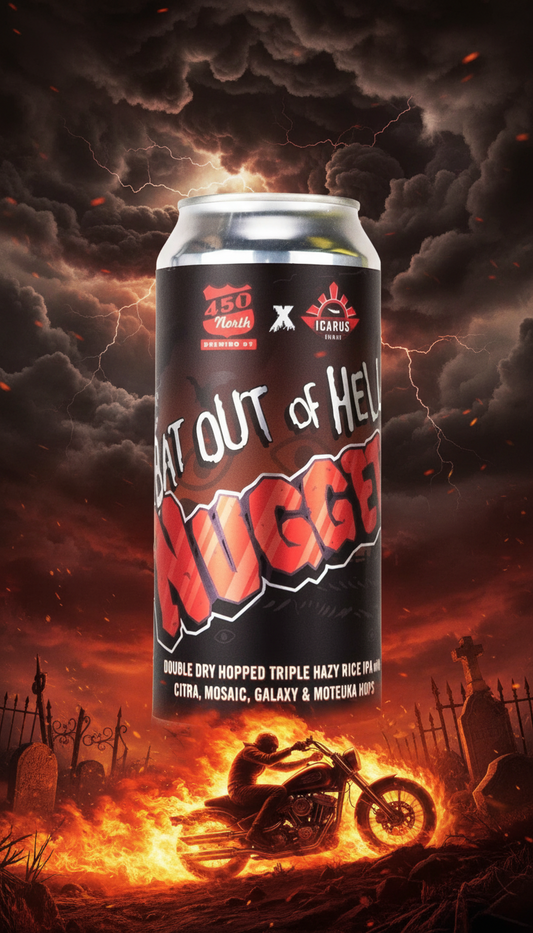Find out more or buy 450 North x Icarus Bat Out Of Hell Nuggets Hazy TIPA 473ml online at Wine Sellers Direct - Australia’s independent liquor specialists.