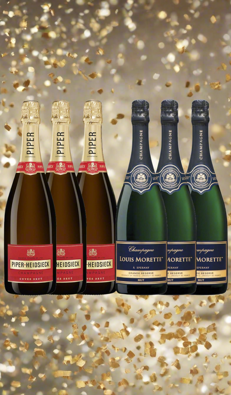 Find out more or buy 6-Pack Piper Heidsieck & Louis Morette Champagne Bundle available at Wine Sellers Direct's best prices.