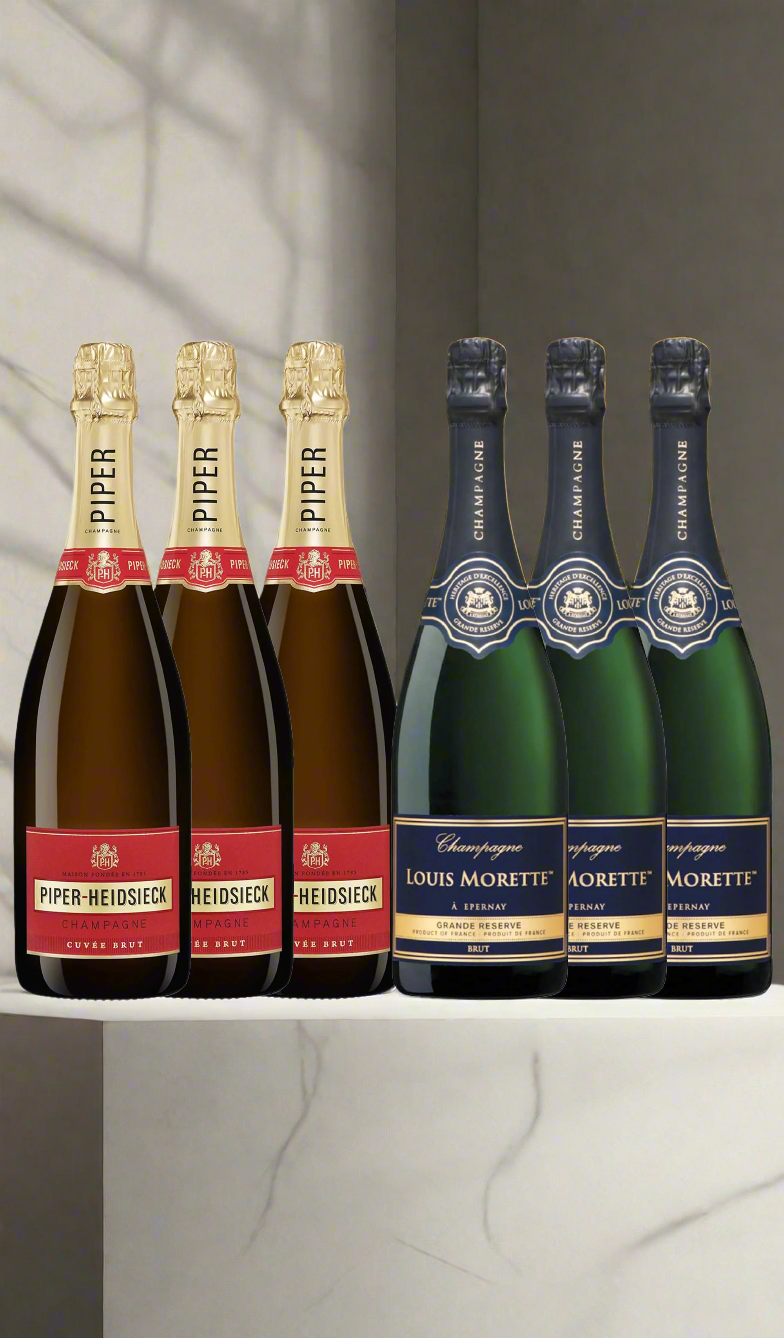 Find out more or buy 6-Pack Piper Heidsieck & Louis Morette Champagne Bundle available at Wine Sellers Direct's best prices.