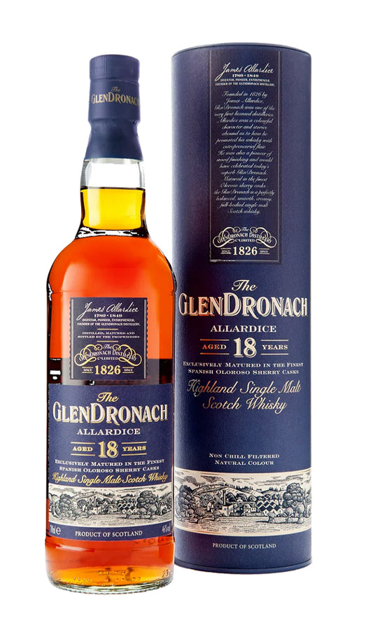 Find out more or buy The GlenDronach Allardice 18 Year Old Single Malt Non-Chill Filtered Older Bottling (Scotch Whisky) 700ml online at Wine Sellers Direct - Australia’s independent liquor specialists.