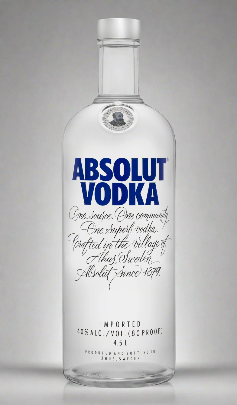 Find out more or buy Absolut Original Vodka 4.5L (4500mL) available at Wine Sellers Direct's best prices.