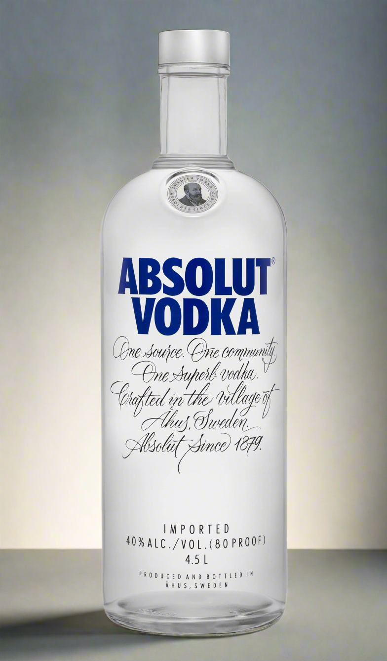 Find out more or buy Absolut Original Vodka 4.5L (4500mL) available at Wine Sellers Direct's best prices.