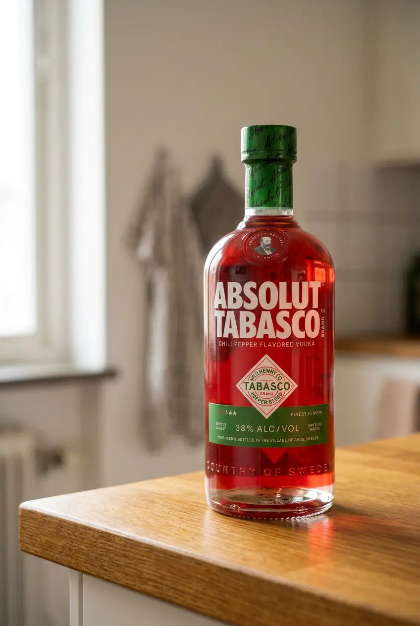 Absolut Tabasco 700ml chilli-pepper-flavoured Swedish vodka bottle