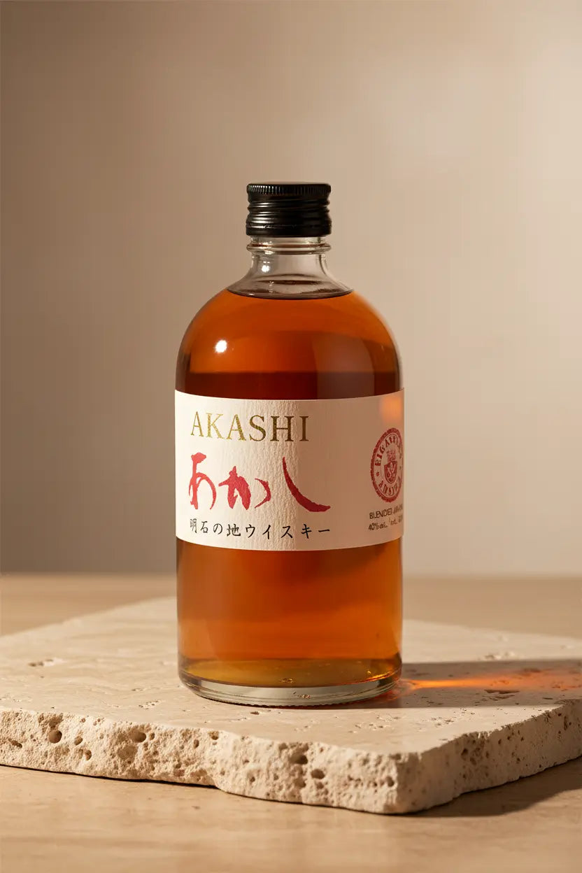 Find out more or buy Akashi White Oak Red Blended Japanese Whisky 500ml online at Wine Sellers Direct.