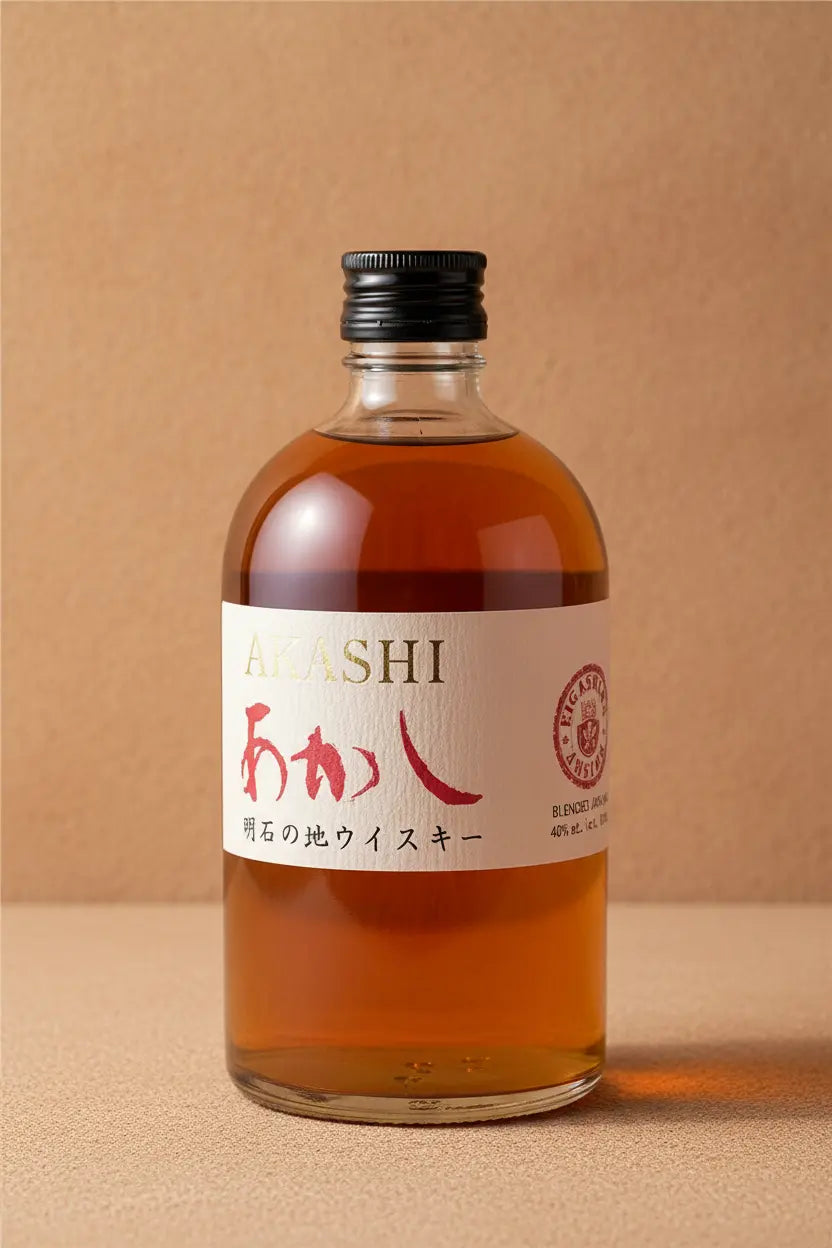Find out more or buy Akashi White Oak Red Blended Japanese Whisky 500ml online at Wine Sellers Direct.