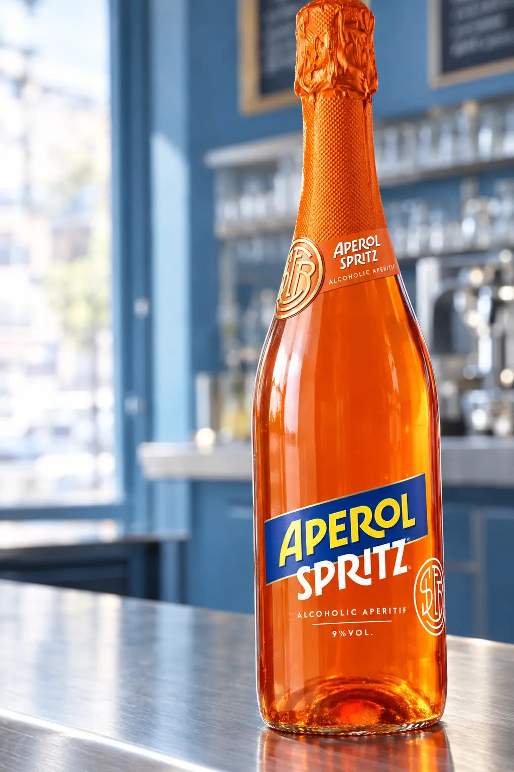 Aperol Spritz Ready to Serve 750mL bottle.