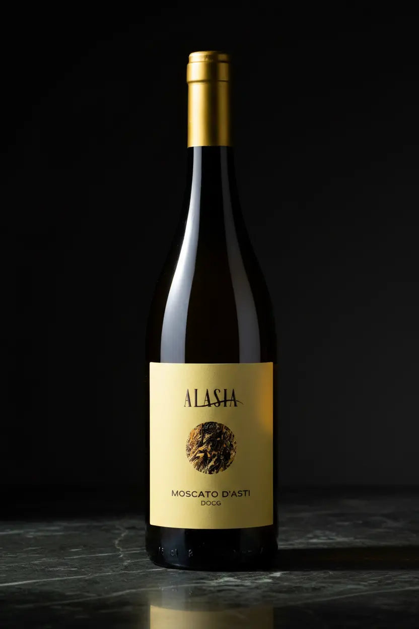 Araldica Alasia Moscato d'Asti 2025 DOCG bottle sweet lightly sparkling Italian white, 750mL, 5% ABV