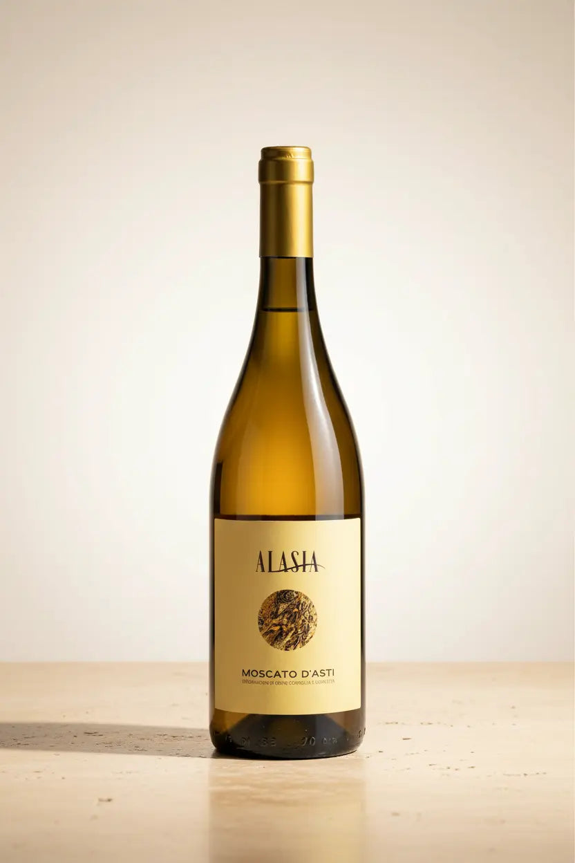 Araldica Alasia Moscato d'Asti 2025 DOCG bottle sweet lightly sparkling Italian white, 750mL, 5% ABV