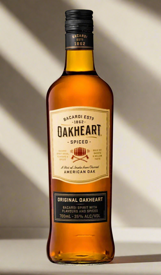 Find out more or buy Bacardi Oakheart Spiced Rum (American Oak) 700mL available at Wine Sellers Direct's best prices - Australia's independent liquor specialists.