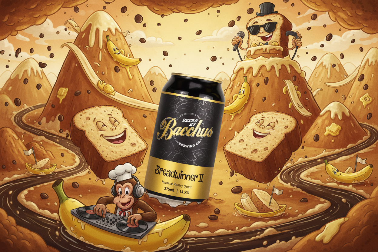 Find out more or buy Bacchus Breadwinner II Pastry Stout 375mL online at Wine Sellers Direct.