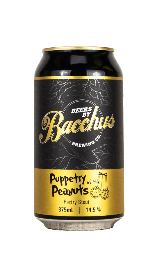 Find out more or buy Bacchus Puppetry Of The Peanuts Pastry Stout 375mL online at Wine Sellers Direct - Australia’s independent liquor specialists.