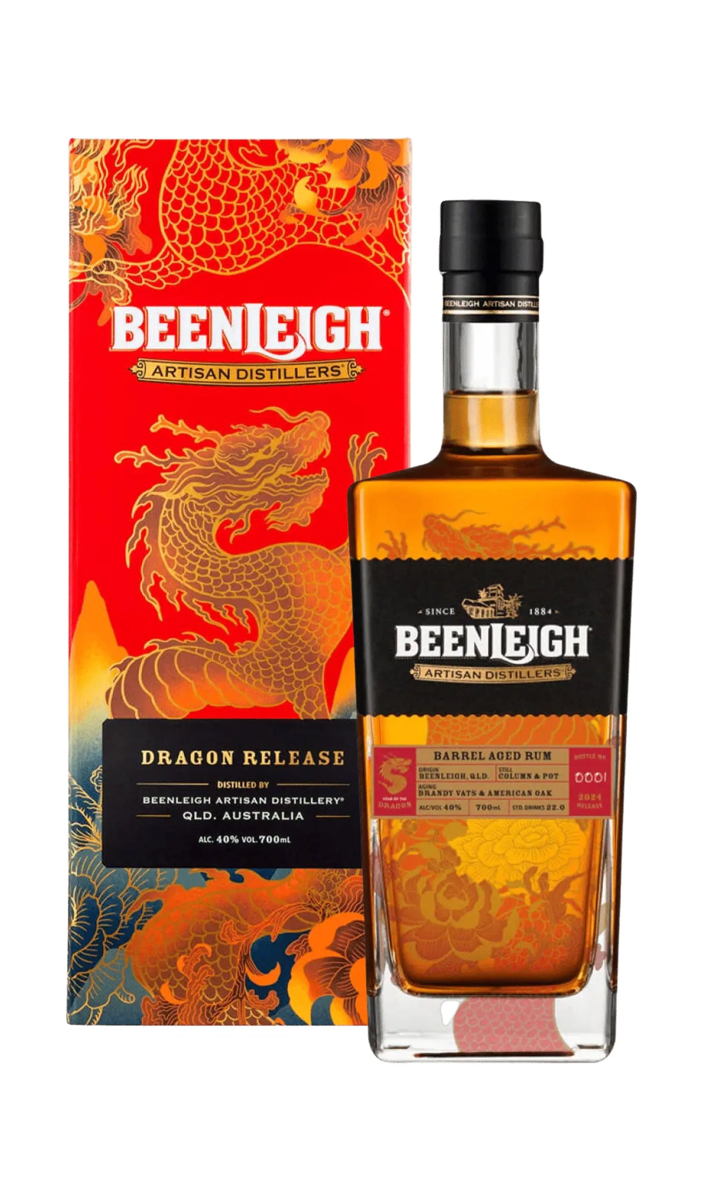 Buy Beenleigh Barrel Aged Rum Dragon Release 2024 700ml online at Wine Sellers Direct's best prices.