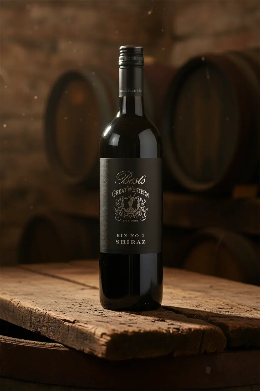 Best's Bin 1 Shiraz 2022 750ml bottle red wine from Great Western, Victoria.